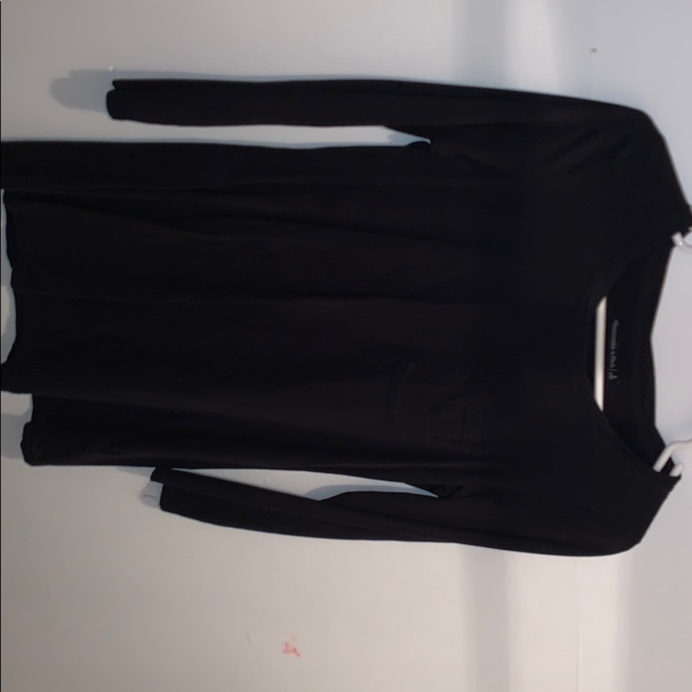 Black long sleeve mini dress